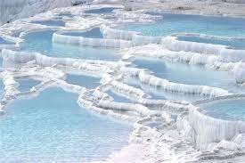 Carbonate minerals, that have been left by the flowing water. The Marble Stairs Of Heaven On Earth Pamukkale