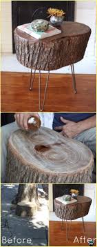 Diy Satin Coated Stump Table Instructions Raw Wood Logs And Stumps Diy Ideas Projects Wood Table Diy Wood Diy Rustic Wood Projects