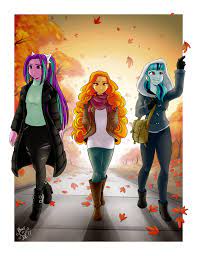 by Ponut Joe  Sonata Dusk (Соната Даск) :: Aria Blaze :: Adagio Dazzle ::  Aria Blaze (Ария Блейз) :: Sonata Dusk :: Adagio Dazzle (Адажио Деззл) ::  mlp art :: minor ::