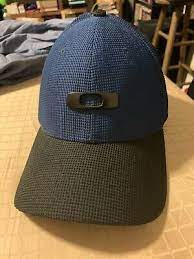 Oakley Metal Gas Can 2 0 Hat Cap Size S M New Blue Black Sheet Metal Cap Ebay Gas Cans Black Snapback Hats Metal