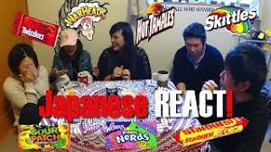 Japanese People React Japanese People Try American Candy Youtube