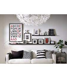 1 Long 2 Short Ikea Ribba Ledge Picture Photo Display Shelf Variety Black Shelves Above Couch Ikea Picture Ledge Home Decor
