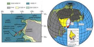 a simplified bathymetric chart of the southeast indian