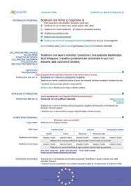 Cv europass modello da compilare modello template : Curriculum Vitae Formato Europeo Da Compilare Cv Europeo C