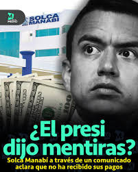 ATENCIÓN || Solca Manabí respondió a las recientes declaraciones del  Gobierno sobre el pago de la deuda con esta institución de salud. Según un  comunicado emitido el 29 de diciembre, no han