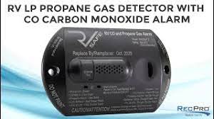 If you have a lot of methane/butane/propane. Rv Lp Propane Gas Detector With Co Carbon Monoxide Alarm Youtube