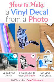 Make A Vinyl Decal From A Photo Of Your Cat With Your Cricut Or Silhouette Custom Vinyl Decal Cricut Projects Vinyl Custom Vinyl
