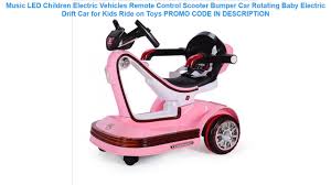 These toy cars have clearly marked controls to turn the vehicle on or off. Buy Music Led Children Electric Vehicles Remote Control Scooter Bumper Car Rotating Baby Electric D Youtube