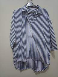 Ditambah lagi dengan pants yang outstanding. Blouse Wanita Motif Garis Biru Putih Tops Woman Fesyen Wanita Pakaian Wanita Atasan Di Carousell