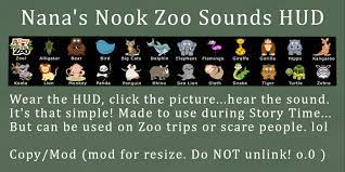 It is not intended for promotion any illegal things. Second Life Marketplace Nn Zoo Sounds Hud