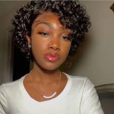 If you are cutting curly hair, plan on cutting it 1½ to 2 inches (3.81 to 5.08 centimeters) long.4 x research source. Amazon Com Maxine Brazilian Short Bob Pixie Cut Wig Curly Lace Front Human Hair Wigs For Black Women Pre Plucked Hairline Remy Hair 6inch Beauty