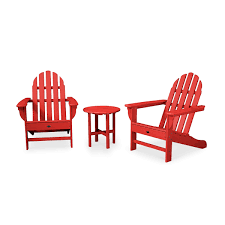 Cape Cod 3 Piece Adirondack Set Assembly Required Red Plastic Patio Furnit Outdoor Deck Furniture Buy Outdoor Furniture Outdoor Furniture Sets