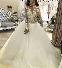 Diy wedding dress | wedding dress with lace appliques 2. Ne132 Robe De Mariage Sheer Lace With Long Sleeves Wedding Dresses Arabic Ball Gown Beaded Belt Vintage Bridal Gowns Buy Lace Wedding Dresses With Cap Sleeves Long Sleeve Lace Modest Wedding Gown Princess