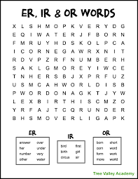This might seem impossible but with our highly skilled professional writers all your custom essays, book reviews, research papers and other custom tasks you order with us will be of high quality. Er Ir Or Bossy R Word Search For Kids Tree Valley Academy