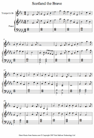 Scotland the brave (scottish gaelic: Trumpet Scotland The Bravetpt Sheet Music 8notes Com