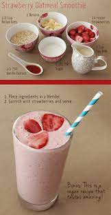 Strawberry Oatmeal Breakfast Smoothie Smoothie Recipes Healthy Strawberry Oatmeal Smoothie Smoothie Recipes