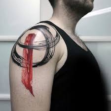 100 Brush Stroke Tattoo Designs For Men Painted Ideas Brush Stroke Tattoo Brush Tattoo Tattoo Designs Men