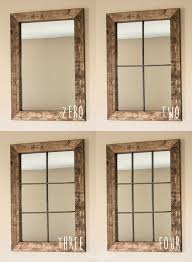 I made this window pane mirror using mostly all supplies from the dollar tree and a few extras you will need from your local hardware store. Rustic Mirror Imitation Window Mirror Wall Decor Industrial Chic Rustic Modern Home Accent Shabby Ch Rustic Mirrors Rustic Window Window Frame Mirror