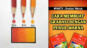 Tutorial Cara Membuat Gradasi Warna Dengan Pensil Warna Fabercastell Classic Youtube