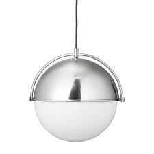 Globe Large Brushed Nickel Pendant Light Cb2 Pendant Light Modern Pendant Light Pendant Lights Chandeliers