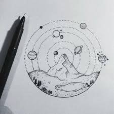 Space Mountain Cute Tho Schets Schetsboek Ideeen Pen Kunst