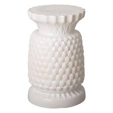 We are also open to the idea of producing custom made pieces that can match your project. Emissary 19 In Pineapple White Ceramic Garden Stool Cv11803 The Home Depot