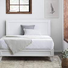 Product title modernluxe twin size platform storage bed solid wood. Brookside Leah Classic Wooden White King Platform Bed In The Beds Department At Lowes Com