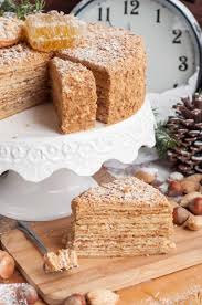 New Year S Honey Cake Medovik Gastrosenses Honey Cake Recipe Russian Honey Cake Honey Cake