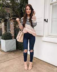 Sweater And Dark Blue Jeans With Heels Fashion Fashion Outfits Outfits