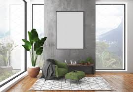 Interior Mockup Blank Wall Mock Up By Hunny Badger On Creativemarket Black Framed Art Lounge Interiors Room Posters