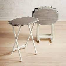 Never Underestimate The Beauty Of Details Take Our Amelia Tv Trays For Example They Have A Richly Molded Tv Tray Set Tv Trays Leather Living Room Furniture