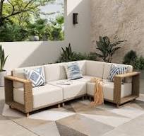 4-Seater Modern Rattan Outdoor Conversation Sofa Set