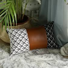 Jaxson Decorative Geometric Pillow Cover Decorative Lumbar Pillows Lumbar Pillow Cover Geometric Pillow Covers