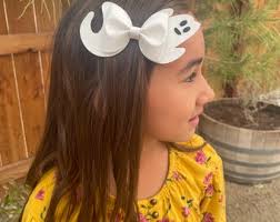 Ghost Hair Bow, Halloween Bow