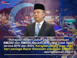 Individu dan isi rumah warganegara malaysia yang menetap di negeri johor yang hilang sumber pendapatan akibat musim pkp ini. Terkini Berita Baik Buat Rakyat Negeri Bantuan Sara Hidup 2020 Facebook