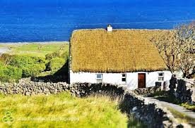 Traditional Thatched Cottage On Inis Mor Aran Islands County Galway Ireland