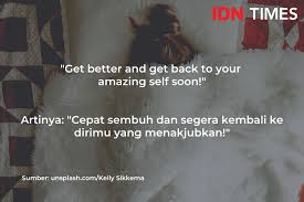 Tujuannya dengan sistem untuk menyenangkan diri semoga cepat sembuh bahasa jawa, kata kata semoga lekas sembuh bahasa jawa, ucapan untuk orang sakit bahasa jawa, ucapan buat teman. 9 Ucapan Cepat Sembuh Selain Gws Ganti Biar Gak Bosan