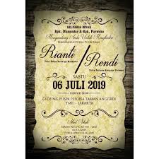 Pin di agen undangan pernikahan. Undangan Pernikahan Digital Tema Vintage E Invitation Undangan Whatsapp Undangan Sosmed Shopee Indonesia