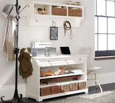 Besides offering handsome storage, the bench provides a comfy spot to sit and relax, and the shelf makes a great display space for decorative objects. Samantha Entryway Shelf Mahogany Pottery Barn