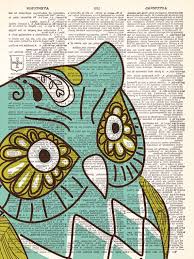 Bogo Sweet Owl Vintage Dictionary Print Vintage Book Print Etsy Vintage Book Art Book Art Book Page Art