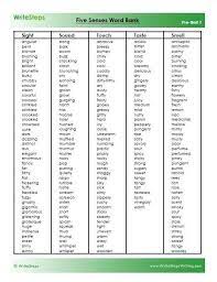 Our Five Senses Word Banks Provide Students With A Range Of Words They Can Use In Their Writing Visit Http W Descriptive Writing Sensory Words Writing Words