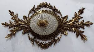 Light is just as appears. Ceiling Flush Mount Chandelier French Empire Hand Beaded Catawiki