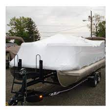 This cover is compatible with pontoon boats ranging between 17 and 24 ft. Transhield 24 Ft Pontoon Reusable Boat Cover For 4 Ft Support Pole