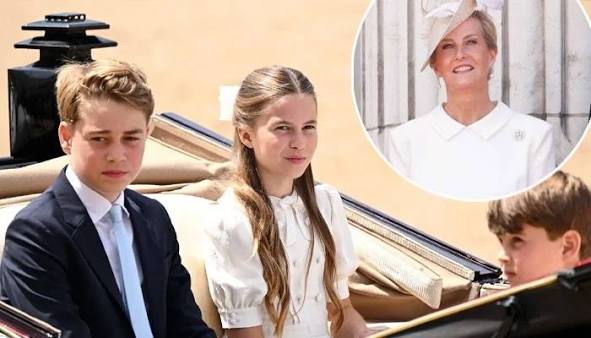 Duchess Sophie's close bond with Charlotte, George, Louis put on display  Prince George, Princess Charlotte and Prince Louis delighted royal fans  with their attendance at the annual Trooping the Colour event on