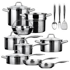 Duxtop Ssib 17 Professional 17 Piece Stainless Steel Induction Cookware Set Impact Bonde Cookware Set Stainless Steel Kitchen Cookware Sets Induction Cookware