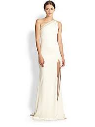 Badgley Mischka One Shoulder Gown Saks Fifth Avenue Mobile On Wanelo Dressy Dresses Fancy Dresses One Shoulder Gown