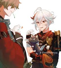 snifflesmp4, genshin impact, kaedehara kazuha, kazuhas friend (genshin  impact), scaramouche (cat) (genshin impact) - Anime R34