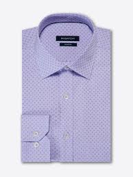 Shaped Fit Long Sleeve Tonal Checkerboard Jacquard Cotton Shirt