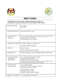 Technical committee on metals and ores. Contoh Minit Curai Kursus Kssr Tahun 2 Dst 2011
