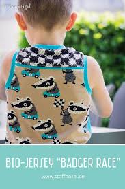 Bio Jersey Badger Race Vom Stoffonkel Alles Okologisch Und Fair Produziert Viele Susse Dachse Haben Sich Auf Der Rennstrecke Bio Stoffe Stoffe Kaufen Stoffe